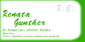 renata gunther business card