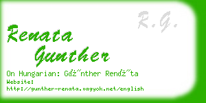 renata gunther business card